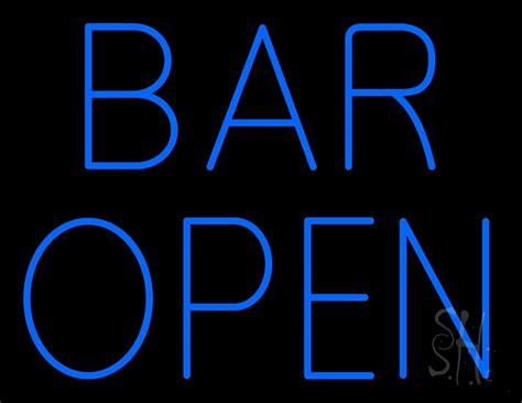 Blue Open Bar LED Neon Sign - Bar Open Neon Signs - Everything Neon