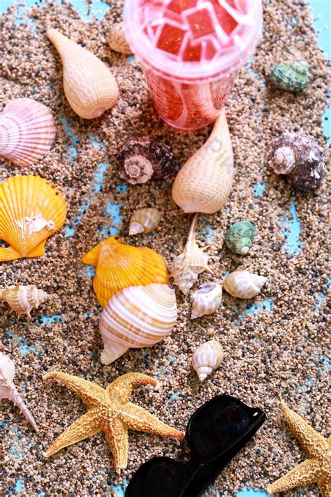 Seashell Beach Creative Background Map | PSD Free Download - Pikbest