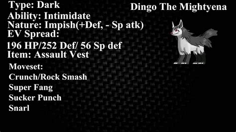 Pokemon Free For All Moveset Dingo the Mightyena - YouTube