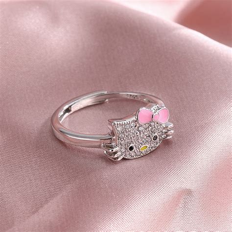 Hello Kitty Silver Sparkle Ring