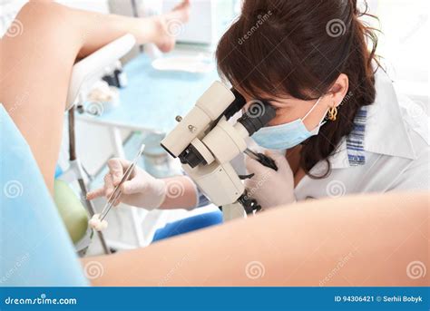 Professional Gynecologist Examining Her Patient Stock Image - Image of patient, office: 94306421