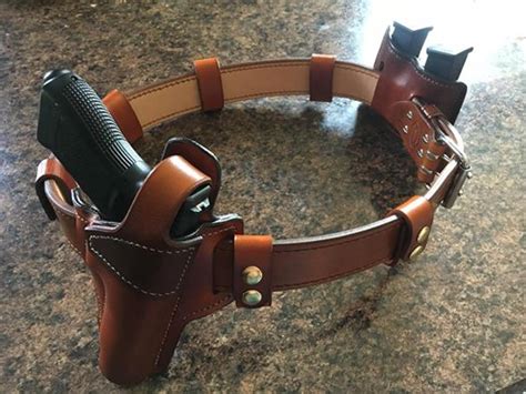 “Heavy Duty Gun Belt” Double Leather with a width of 2 inches | Old Fat ...