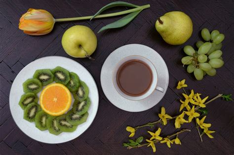 Coffee & Fruit Royalty-Free Stock Photo