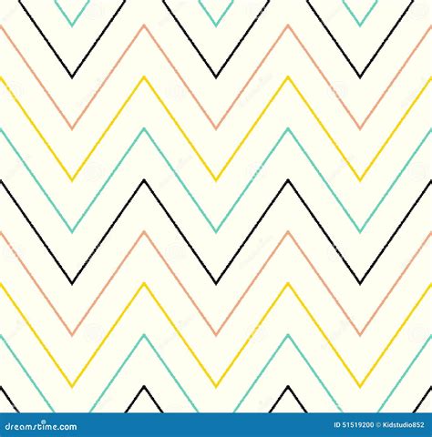 Seamless Scribble Zigzag Pattern Stock Vector - Illustration of black ...