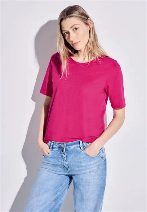 CECIL Basic T-Shirt für Damen in Pink | CECIL