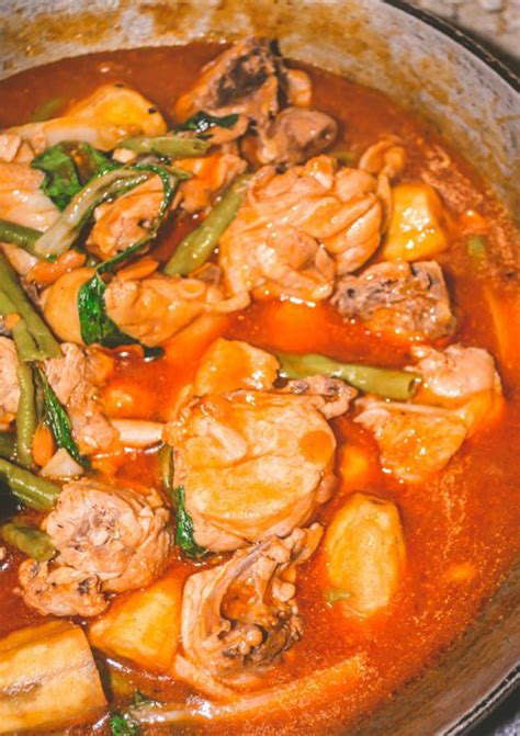 Filipino Chicken Pochero Recipe with bananas & pechay (bok choy ...