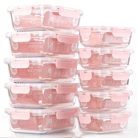 Buy [10 Pack] Glass Meal Prep Containers, Food Storage Containers with Lids Airtight, Glass ...