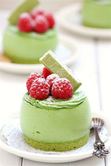 Triple matcha mousse cake