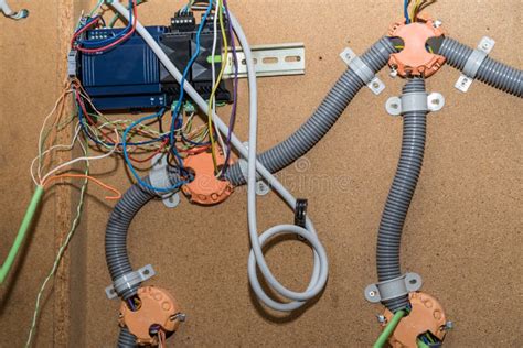 Electrical Installations - Sockets and Pipes Stock Photo - Image of branch, electroinstallation ...