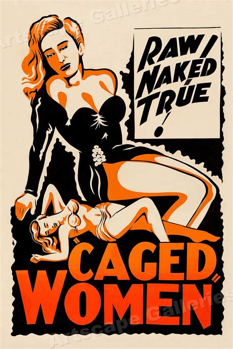 "Caged Women" 1940s X-Rated Vintage Movie Poster - 24x36 | eBay