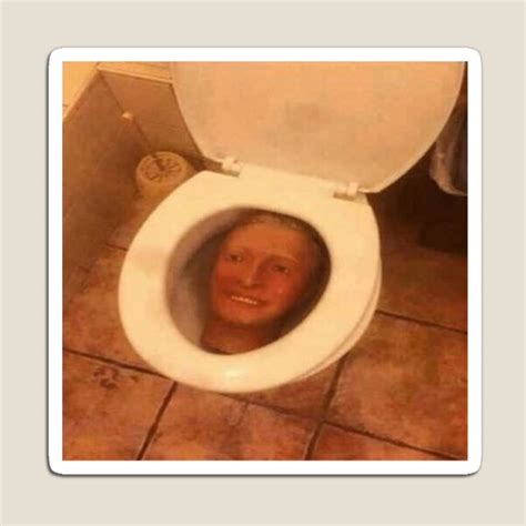 "cursed image of mask in toilet" Magnet for Sale by crumpetstrumpet | Redbubble