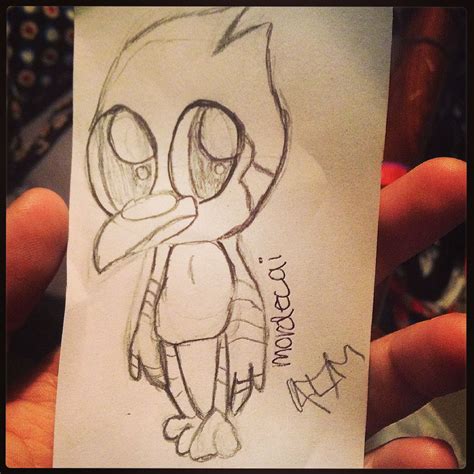Mordecai from the regular show (drew it) | Regular show, Adventure time, Draw