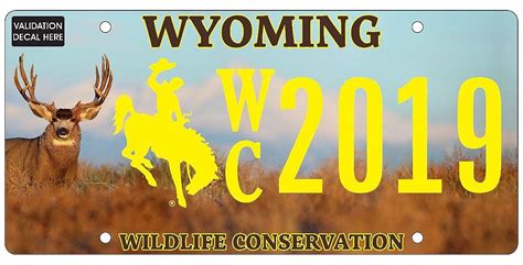 Wildlife Conservation Wyoming License Plate Now Available