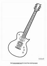 Guitar Electric Coloring Pages Printable Clipart Drawing Kids Easy Line  sketch template