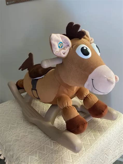 DISNEY PIXAR ROCKING Horse Toy Story Ride-On Bullseye Plush Works New Batteries $49.99 - PicClick