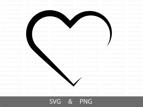 Open Heart Svg, Name Frame Heart, Monogram Heart, Simple Heart Svg ...