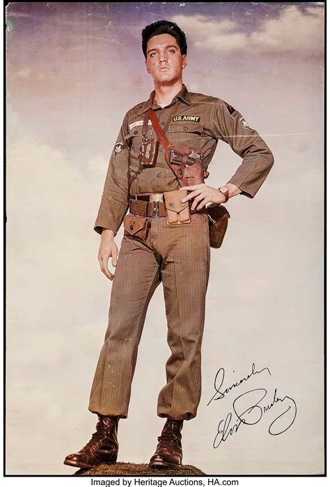 Elvis Presley Army Personality Poster (Early 1960s). Poster (20.75" | Lot #54121 | Heritage Auctions