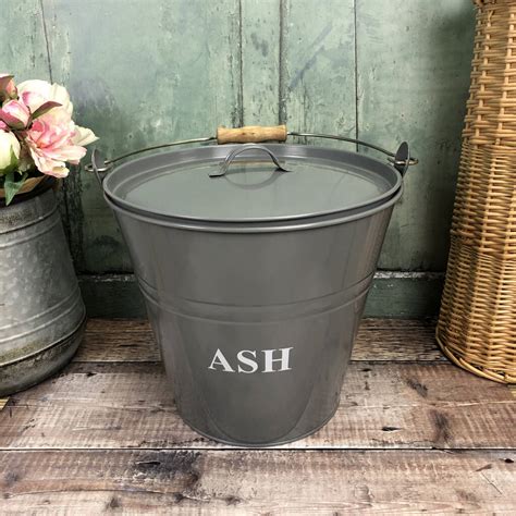 Fireside Ash Bucket And Shovel In French Grey By Garden Selections | notonthehighstreet.com