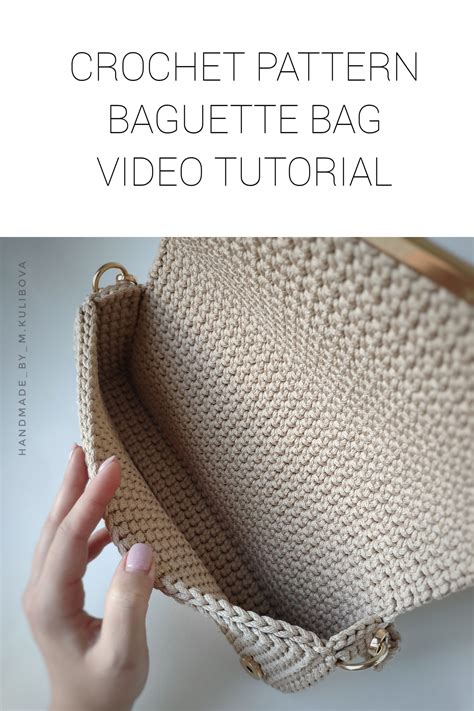 Crochet Pattern Baguette Bag With English Subtitles Video - Etsy ...