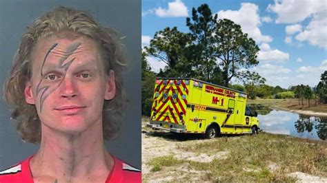 Florida man accused of stealing ambulance, getting it stuck in mud