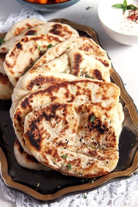 Soft Afghan Naan Bread with Yogurt and Nigella Seeds