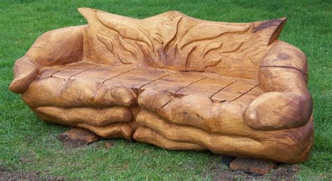 Chainsaw carved bench. Woodworking. Carving. Rustic. | Wood carving furniture, Carved furniture ...