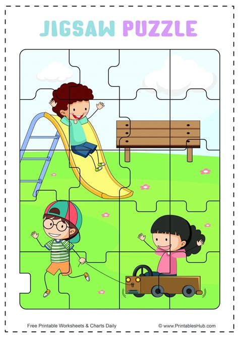 Free Printable Jigsaw Puzzles For Kids [PDF] + Blank Template - Printables Hub
