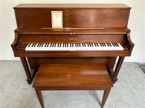 YAMAHA Acoustic P22 Upright Piano In Walnut With Bench 59W X 23.5D X 45.5H