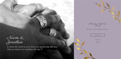 20 Creative Wedding Website Examples - Joy