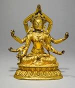 A GILT COPPER ALLOY FIGURE OF NAMASANGITI, TIBETO-CHINESE, 18TH CENTURY | Indian, Himalayan ...