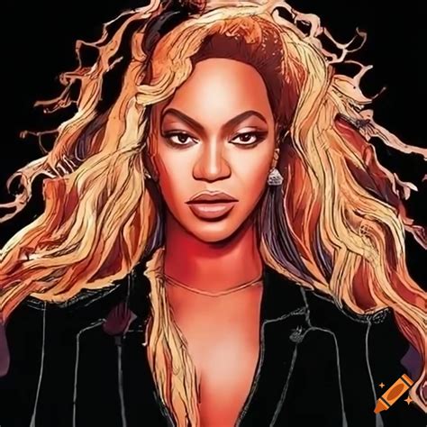 Manga style artwork of beyoncé on Craiyon