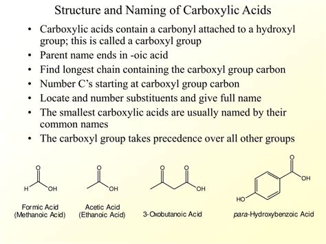 PPT - Structure and Naming of Carboxylic Acids PowerPoint Presentation - ID:2687469