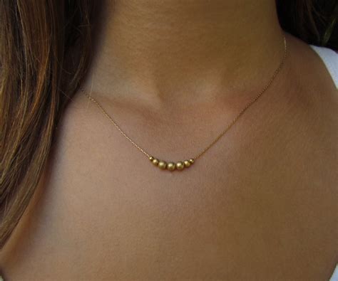 Simple Delicate Gold Necklace | atelier-yuwa.ciao.jp