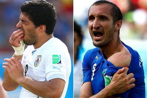 Luis Suarez Bite Giorgio Chiellini - Football Images & Photos