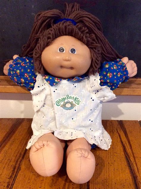 1980s Cabbage Patch Kids Brunette with Brown Eyed Doll, CPK, OAA ...