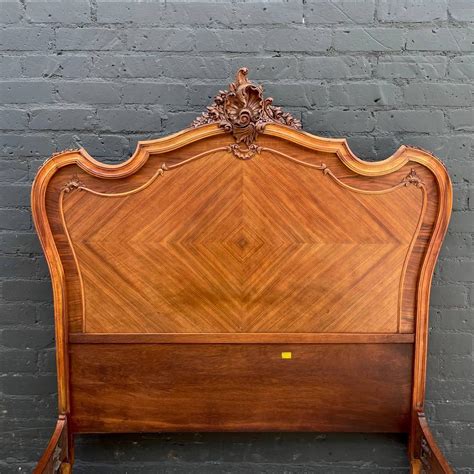 French Antique Louis VI Style Hand Carved Queen Size Bed Frame at 1stDibs | antique queen bed frame