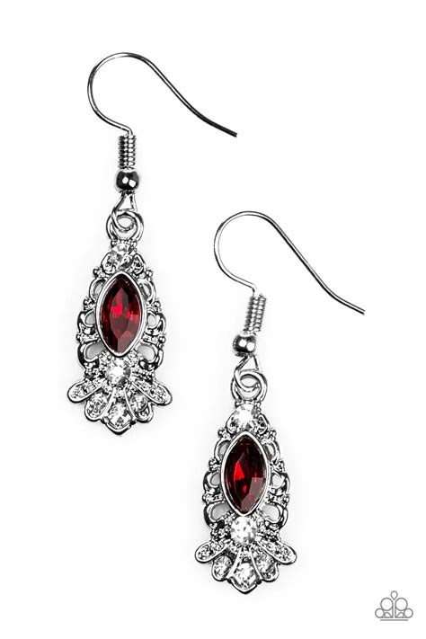 Paparazzi Earring ~ Infinite Shine - Red – Paparazzi Jewelry | Online ...