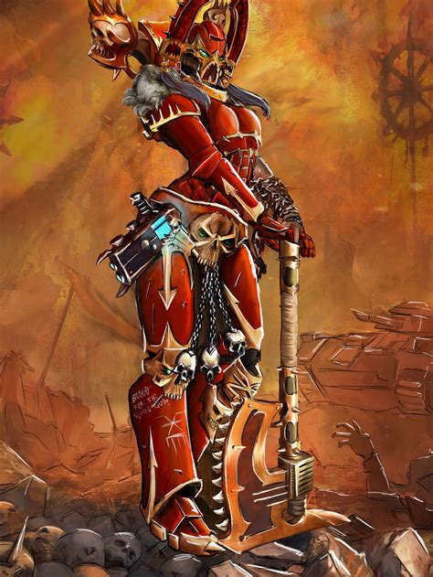 Female Kharn the Betrayer by Yuri Melentev | Warhammer, Warhammer 40k ...