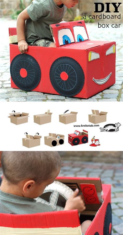 DIY Caja de cartón de coches | Детские игры, Товарный вагон, Детские поделки