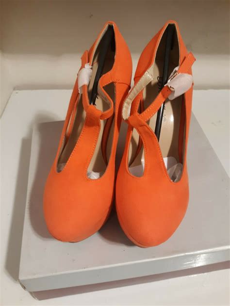 Breckelles Women Wedge Platform Heels Color Orange Sz 6 pre- owned ...