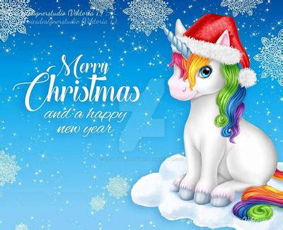 Merry Christmas - Unicorn by VicsDesignerStudio on DeviantArt