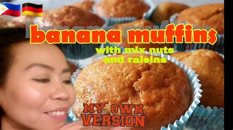 BANANA MUFFINS/MIX WITH NUTS AND RAISINS/EASY AND QUICK/ BUHAY SWITZERLAND 🇨🇭 - YouTube