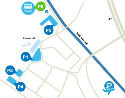 Parkeren Eindhoven Airport bij P0, P1, P3, P4, P5 of P8