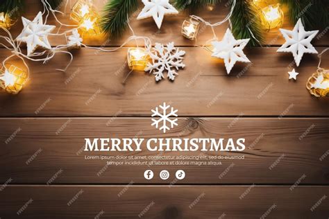 Free PSD | Christmas banner with garland of lights and stars with text ...