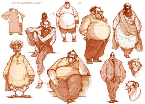 DATTARAJ KAMAT Animation art: Some more character explorations...