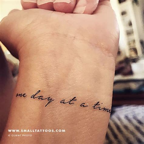 One Day At A Time Temporary Tattoo (Set of 3) – Small Tattoos Tattoos Of Dates, Time Tattoos ...