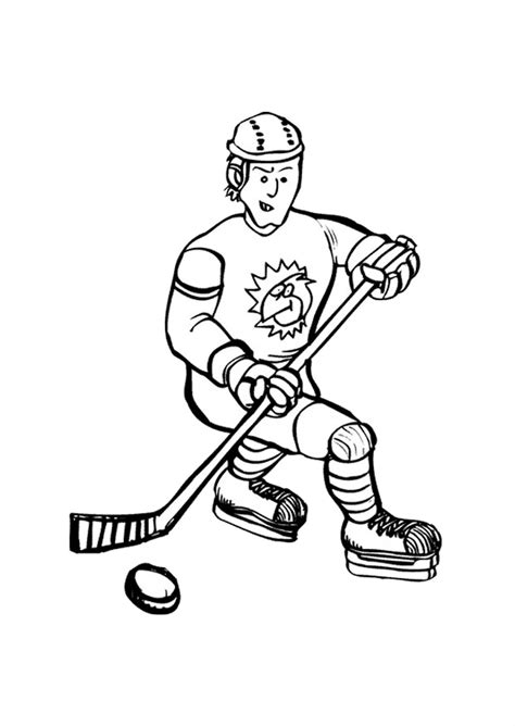 Types Of Sports Coloring Pages For Kids: Hockey Sports Coloring Pages