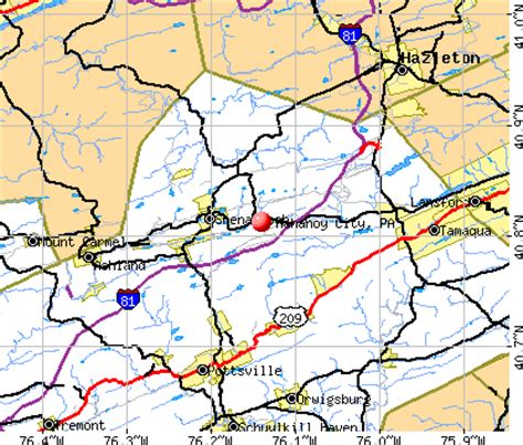 Mahanoy City, Pennsylvania (PA 17948) profile: population, maps, real ...