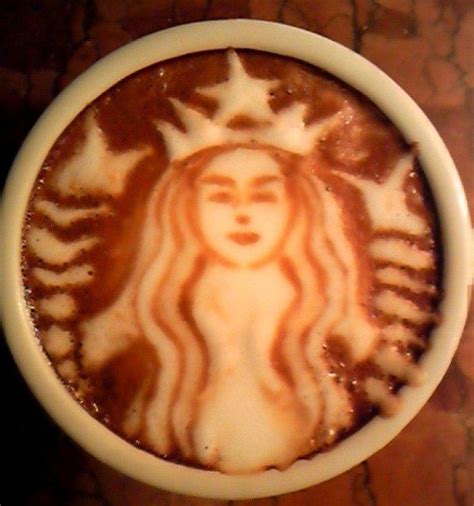 Coffee ♥ Art.·:*¨¨*:·. Starbucks Mermaid logo latte art | Coffee art ...