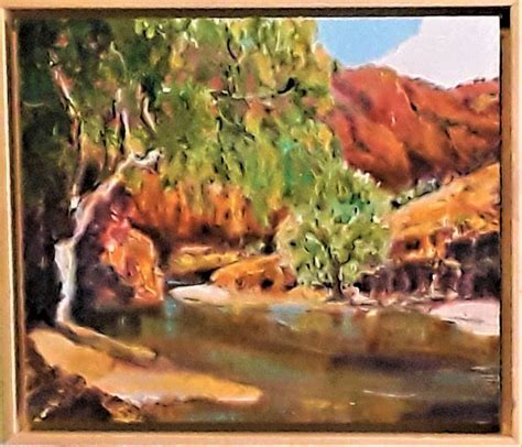 Waterhole Painting by Denise Campbell | Saatchi Art